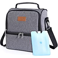 Los mejores  - Lifewit Bolsa Térmica para Almuerzo con Doble Compartimentos Aislamiento-Multiuso Caja De Almuerzo para Hombres-Mujeres…
